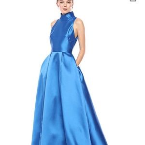 Monique Lhullier royal blue gown size 4 NWT